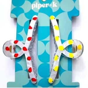 🔹️ Piper K 🔹️Hair claw NWT 2 pc set, Mother Of Pearl Acetate